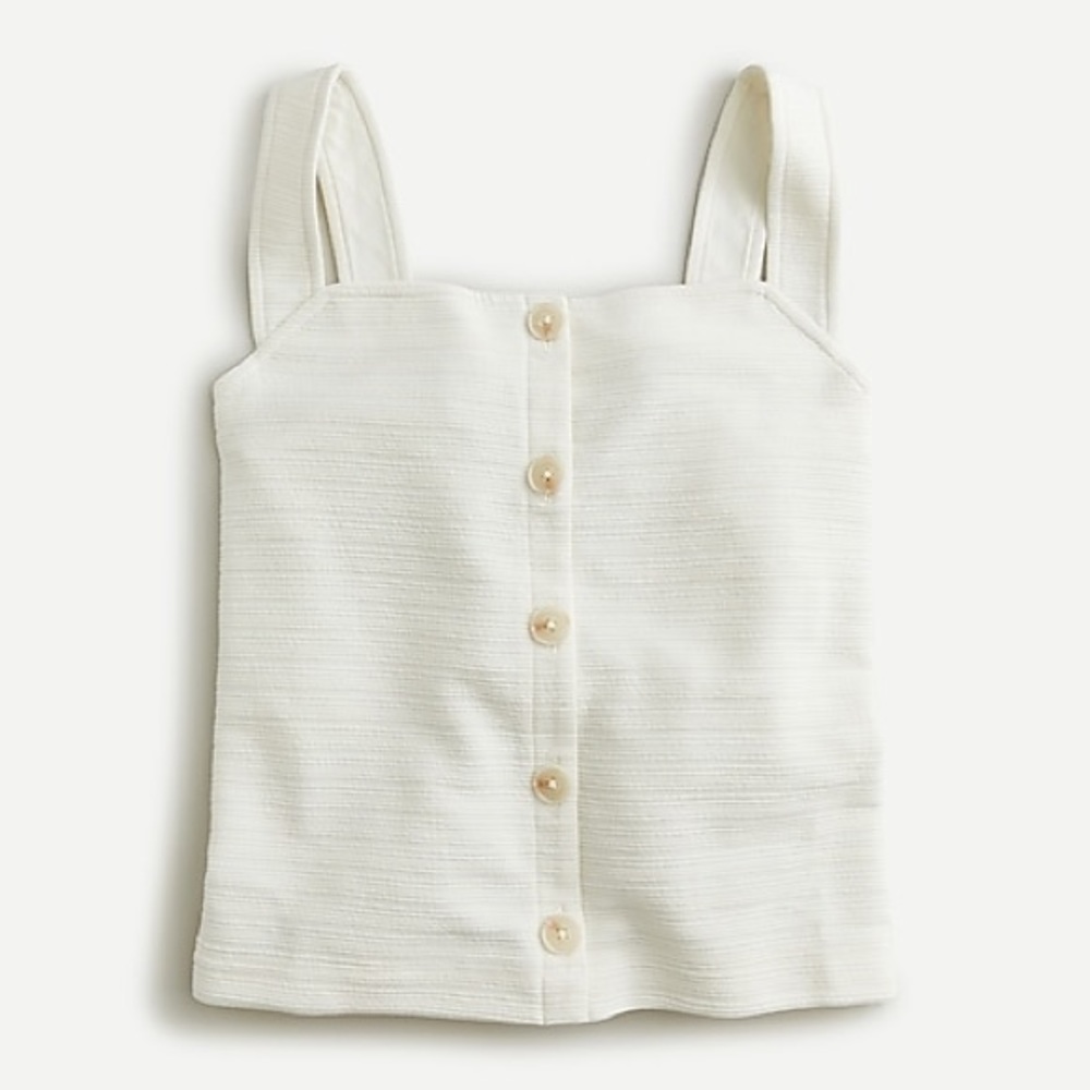 J. Crew Textured Button-front Tank